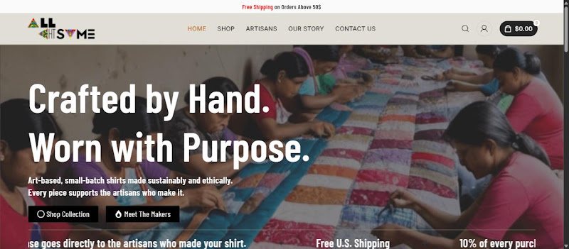 Ethical, handmade fashion e-commerce